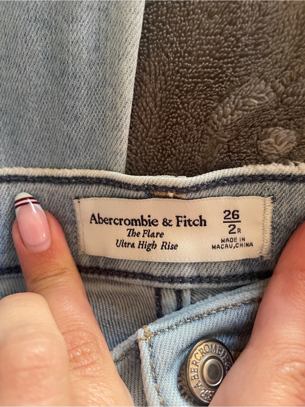 Abercrombie & Fitch Light Blue Flare Jeans - Picture 3 of 5